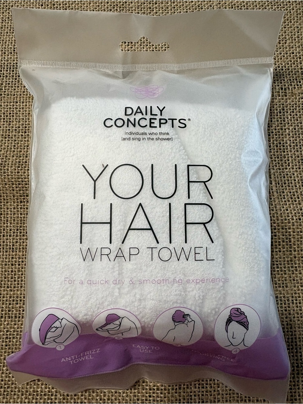 Daily Concepts Hair Wrap Towel One Size New In Package